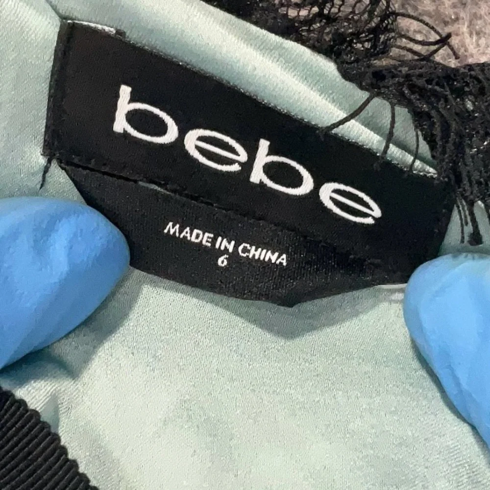 bebe Teal Floral Mini Dress - Picture 5 of 6